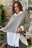 Hygge Boucle Slouch Knit Soft Sage